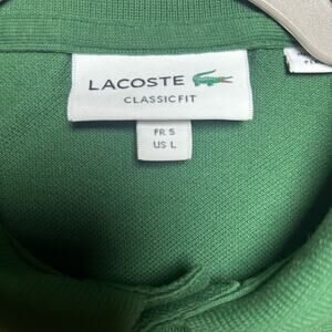 LACOSTE Men's Size Large Polo Classic Fit Green Shirt Golf